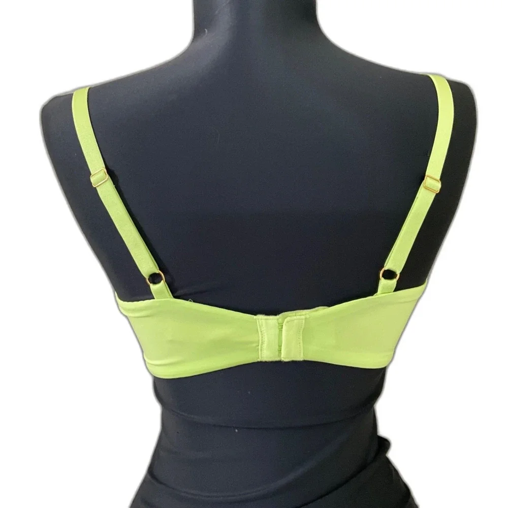 Victoria's Secret VERY SEXY Unlined Floral laced green Demi Bra. Sz 36D